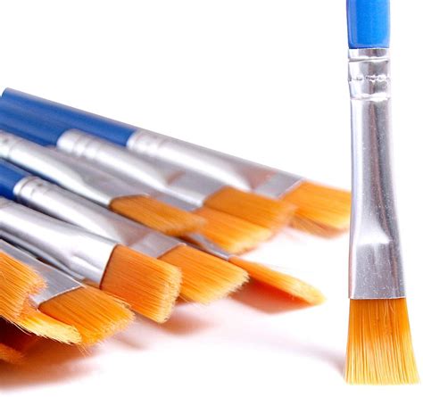 Flat Paint Brushessmall Brush Bulk For Detail Painting School Supply