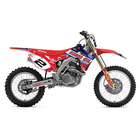 A 47.5mm bore x 45.0mm stroke result in a displacement of just 80.0 cubic centimetres. Fonds de Plaques Motocross Perso HONDA CR/CRF Lucas Oil ...