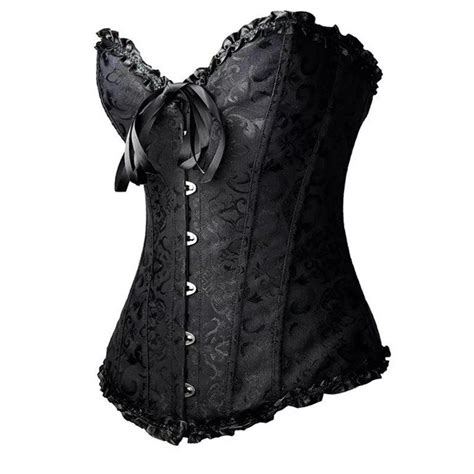 Womens Plus Size Bustiers And Corsets Overbust Gothic Lace Strapless