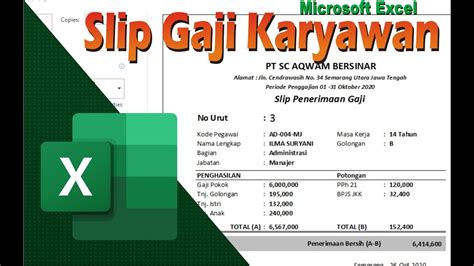 Cara Membuat Slip Gaji Karyawan Di Excel Otomatis Idn
