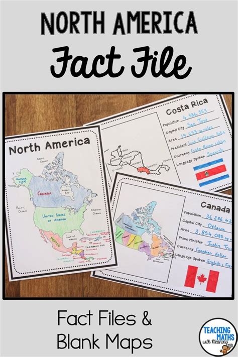 North America Printable Fact Sheets Fact File Worksheets North