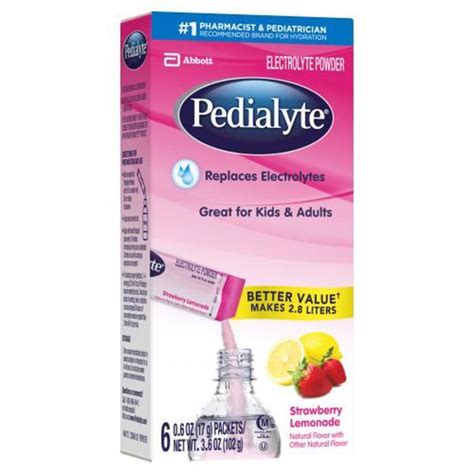 Pedialyte Food And Beverage Pedialyte Electrolyte Powder Strawberry