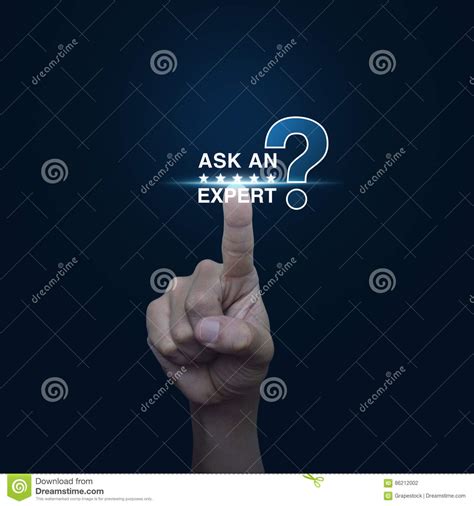 Ask An Expert With Star And Question Mark Sign Icon Stock Photo Image