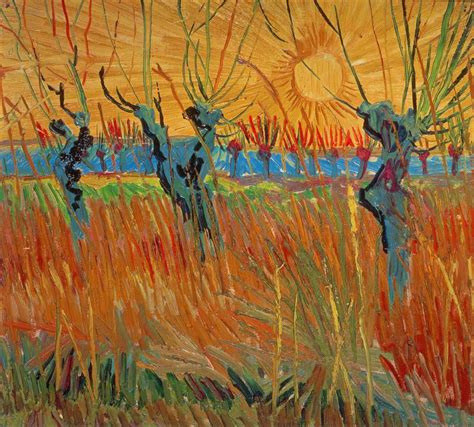 Pollard Willows At Sunset 1888 35×32 Cm By Vincent Van Gogh History