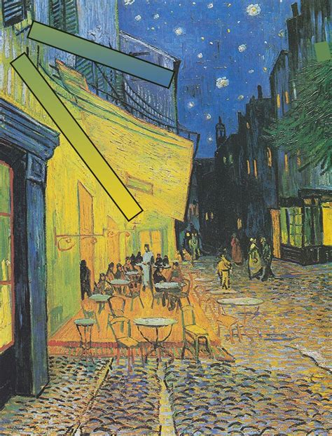 Vincent Van Gogh Café Terrace at Night Color Gradiant Impasto