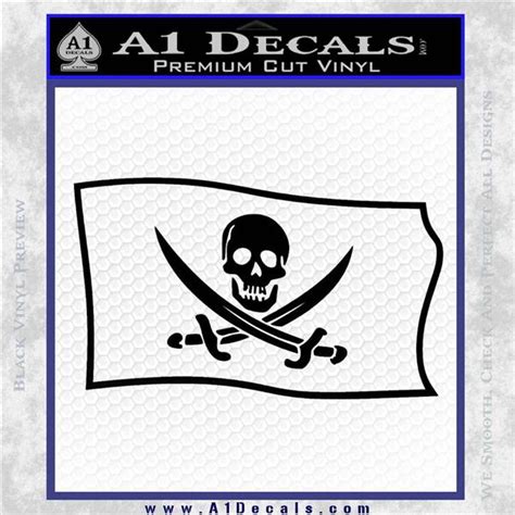 Jolly Roger Calico Jack Rackham Pirate Flag Sl Decal Sticker A1 Decals