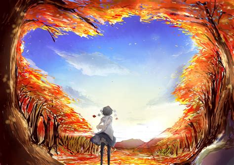 Anime Autumn Wallpapers Top Free Anime Autumn Backgrounds