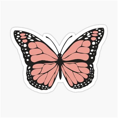 Pink Butterfly Aesthetic Stickers Aesthetic Stickers Cool Stickers 8b2