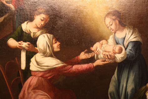 Natività Della Vergine Maria Quadro Antico