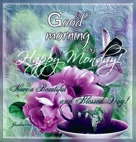 Lavender Floral Happy Monday Good Morning Quote Pictures Photos And