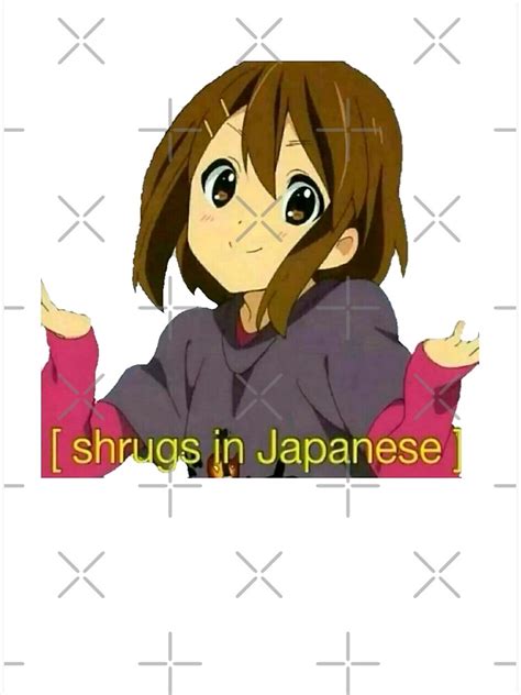 Shrugs In Japanese Poster For Sale By Connybayers Redbubble