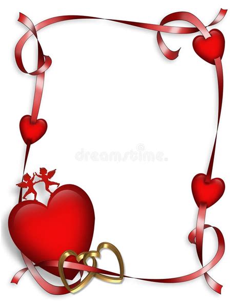 Valentines Day Hearts Border Stock Illustration Illustration Of Card
