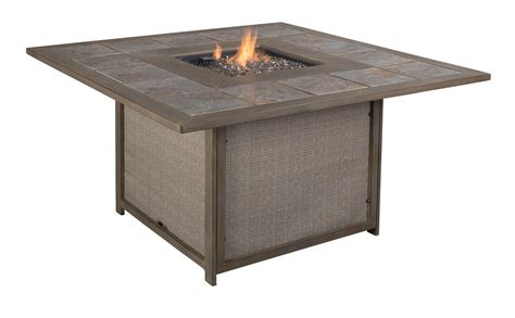 Partanna Bluebeige Square Fire Pit Table Ez Furniture Sales