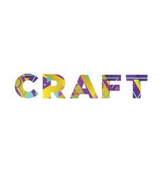 Patchwork arts and crafts lettering Royalty Free Vector