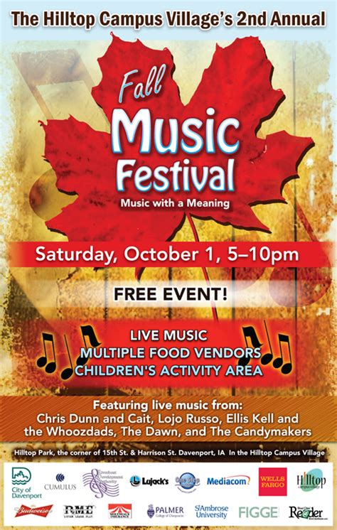 Fall Music Festival October 1st Hilltop Campus Village