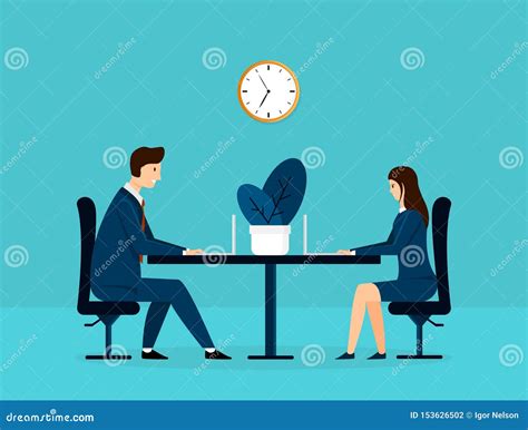 Together Working In Officeonline Assistants At Work Team Work Concept In Flat Style Vector