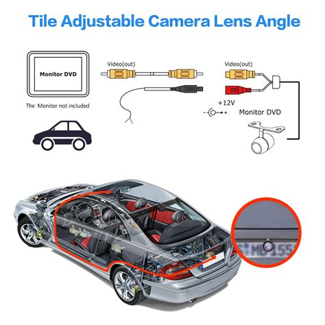 Backup Camera Esky Car Rear View Reversing Mini Camera With 170 Degree