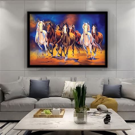 Running Horses Wall Art Horse Canvas Horse Wall Art Animal Etsy