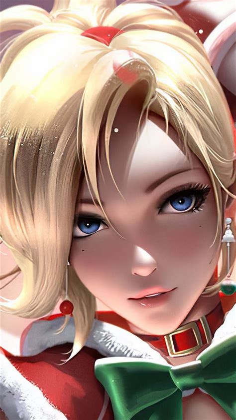Mercy Overwatch Christmas Iphone Wallpapers Free Download