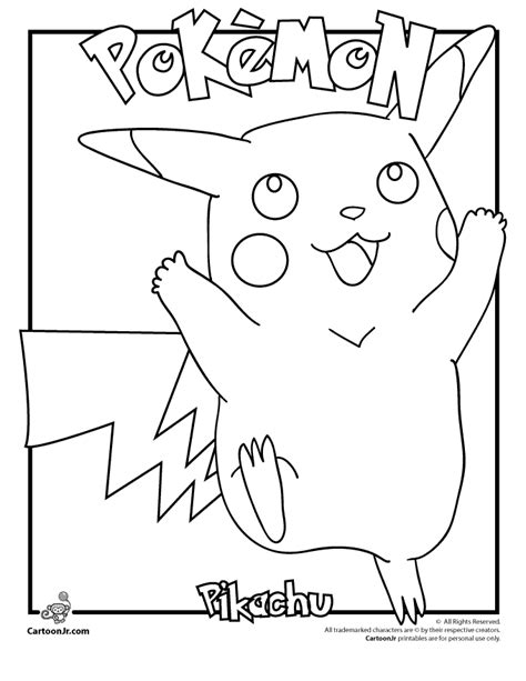 Download more coloring book pages: Pikachu Pokemon Coloring Page - Woo! Jr. Kids Activities