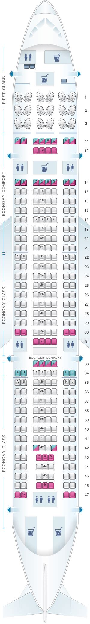 Seat Map Hawaiian Airlines Airbus A330 200 Retrofitted Seatmaestro