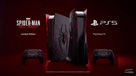 Ps5 Console Spiderman Edition Playstation 5 Editions Spider Man Ps5