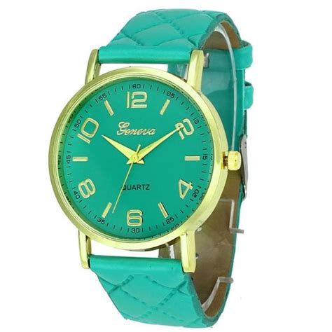 Geneva women's fashion luxury rhinestone calendar analog quartz wrist watch. quartz watche Green Geneva watch Fashion dropshipping ...