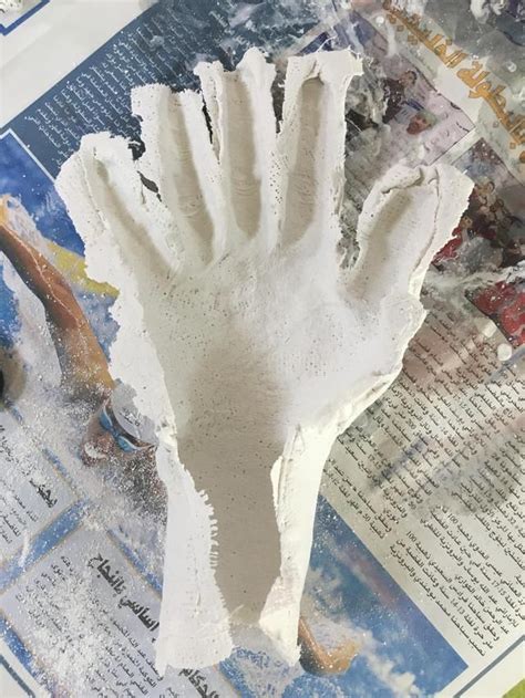 How To Make A Plaster Cast Of A Hand Recipe Plaster Hands Hand