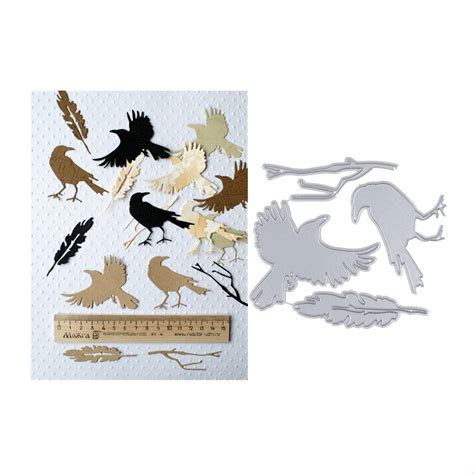 Birds With Branches Metal Stencil Embossing Cutting Dies 3d Diy