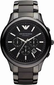 Emporio Armani Men 39 S Emporio Black Stainless Steel Chronograph Watch