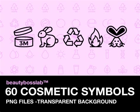 Cosmetic Packaging Symbols Minimalist Beauty Product Icons Png Beauty