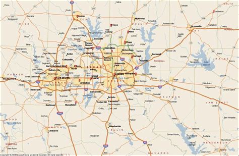 Map Of Dfw Metroplex Map Dfw Metroplex Texas Usa Printable Map