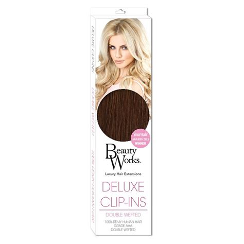 Beauty Works Deluxe Clip In Hair Extensions 18 Inch Hot Toffee 4