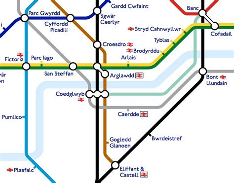 London subway, tube or underground is a transit system serving the city of london (united. Just A London Underground Map Translated Into Welsh ...