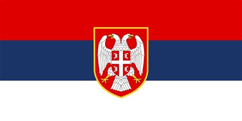 The flag of serbia is a tricolour consisting of three equal horizontal bands, red on the top, blue in the middle and white on the bottom. Flag Serbia - state, alternate history large by ...