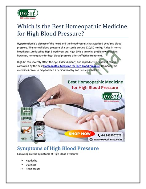 Which Is The Best Homeopathic Medicine For High Blood Pressure By