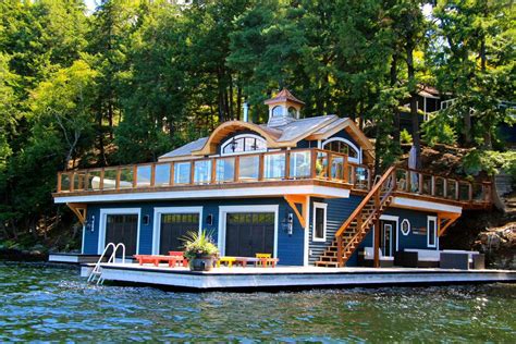 Muskoka Lakeside Cottage Boathouse Idesignarch Interior Design