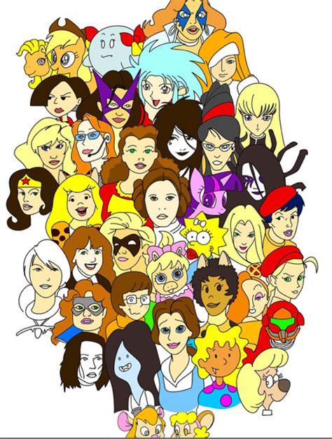 All Female Cartoon Characters Awe