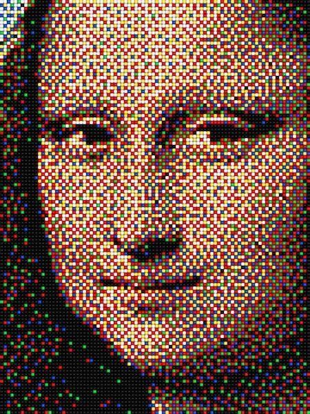 Mona Lisa Pixel Art Grid