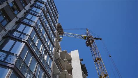 Construction Industry Workers Working On Building Structure Skyscraper