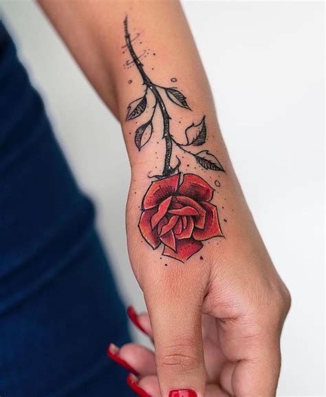 Pin By Lily Hunter On Tattoos Rose Tattoos For Women Hand Tattoos