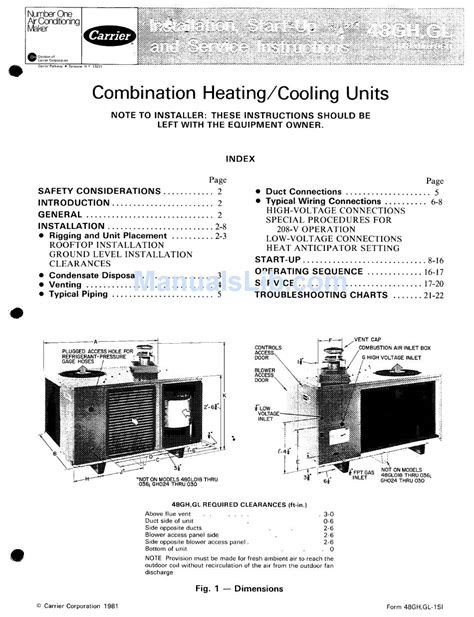 Carrier Model 48gs Product Data