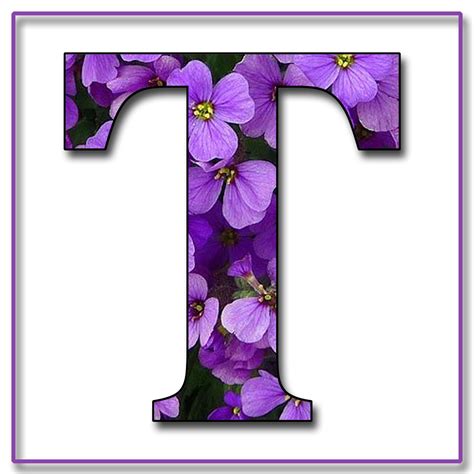 Fancy letter t by j4p4n created 2015 04 28 description so are you going to start your chapter or. GRANNY ENCHANTED'S BLOG: "Purple Flowers" Free Scrapbook ...