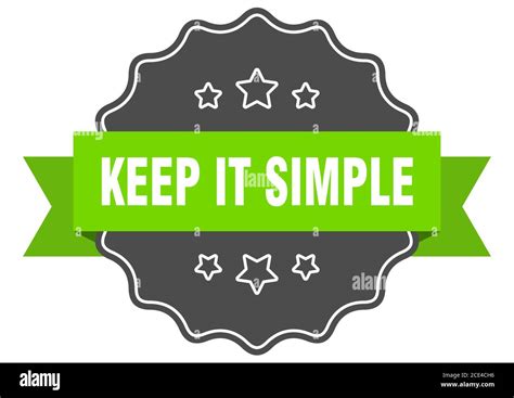 Keep It Simple Label Keep It Simple Isolated Seal Retro Sticker Sign