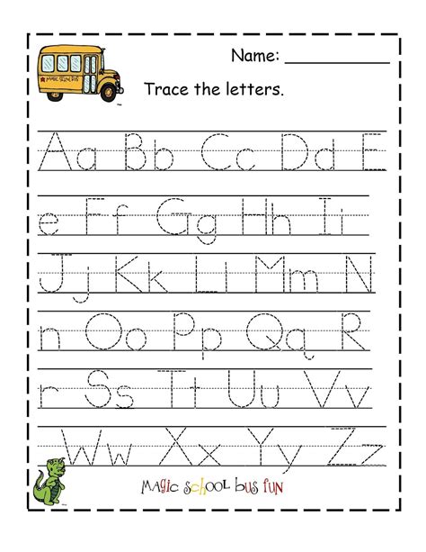 Trace Alphabet Letters For Children Activity Shelter