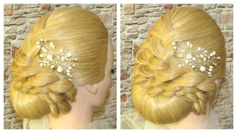 Wedding Updo Prom Hairstyle For Medium Long Hair Youtube