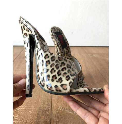 18 Mule Leopard Patent Sexy Mistress Heel Stiletto Rebelsmarket