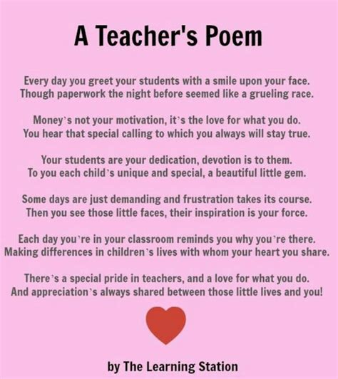 Teachers Poem Teacher Appreciation Quotes Teacher Appreciation