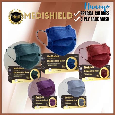 Medishield 3 Ply Layer Ultra Soft Premium Face Mask Great For Double