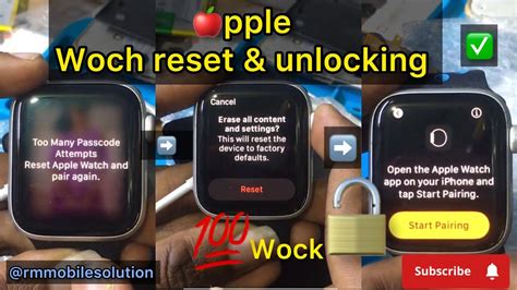 Too Many Passcode Attempts Reset Apple Wath And Pair Again Apple Wach Reset Unlocking Wach